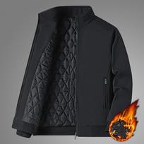 Winter Fleece Thick Jacket Men Warm Grey Windbreaker Fur Collar Coat Plus Size High Quality Brand Fashion Winter Lamb Wool Parka XXXXXL tamsiai mėlyna spalva