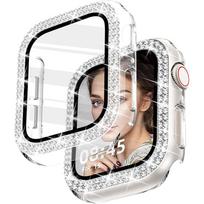Deimantinis blizgučių dėklas dangtelis Apple Watch Series 10 46 mm 42 mm 9 8 Ultra 3 2 49 mm SE 45 mm 41 mm 40 mm 44 mm 38 mm ekrano apsauga apsauginiai priedai 46mm gryna