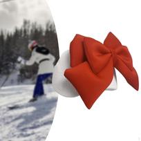 Bow Ski Helmet Cover Bike Decoration Lovely for Women Girls Comfortable Girl Gifts White Hat Red Bow gray