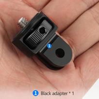 Aliuminio fotoaparato mini trikojo adapteris tvirtinimas CNC konversijos adapteris Gopro Hero 10 9 Insta360 ir kitiems standartiniams 1/4 priedams
