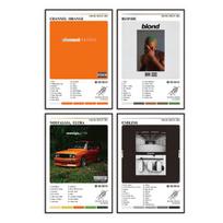 4 vnt./rinkinys Vyrų dainininkų muzikos albumo plakatas Svetainės miegamasis Sienų menas Popierinis plakatas Namų biuras Dekoratyvinis paveikslas Muzikos mylėtojams Gerbėjams Dovanos 4pcs