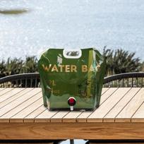 Foldable Water Bag with Removable Dispenser, Container for Outdoor Excursions žalia