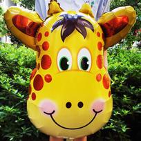 1pcs Hand Held Animal Head Balloon Lion Monkey Cow Giraffe Zebra Birthday Decoration Party Supplies ADM 45x63cm