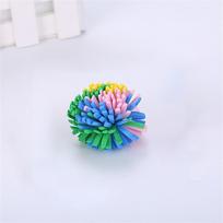 Pet Ball Toys Feathers Anti-seize Eva Pet Products Pet Relaxed Toys Environmentally Friendly Durable 4cm Colorful Cat Supplies blue