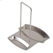 Stainless Steel Pan Pot Cover Lid Rack Stand Spoon Rest Stove Organizer Storage Soup Spoon Rest Tool Pan Pot Cover Lid Rack ADM gray