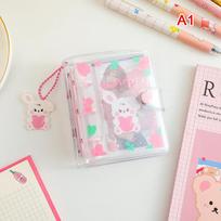 Transparent Binder Album Photo Card Collection With Pendant Portable Lovely ADM rožinė