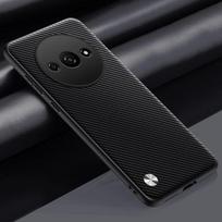 Prabangus PU odinis dėklas, skirtas Xiaomi Redmi A3 galinis dangtelis Matinis silikoninis pilnai apsaugotas telefono dėklas, skirtas Redmi A1 A2 Plus 4G RedmiA3 For Redmi A3 matinė juoda spalva