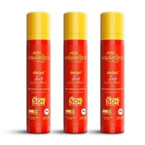 Aqualogica Detan+ Drėkinantis lengvas kremas nuo saulės su SPF 50+ ir PA++++ apsauga nuo UVA/B spindulių ir mėlynosios šviesos | Normaliai, jautriai ir sausai odai - 50g| 3 vnt. pakuotė