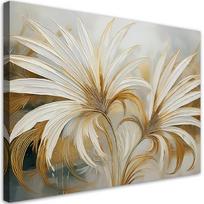 Canvas print, Tropical Leaves Botany 60x40 smėlis