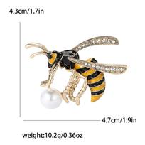Personalized Versatile Alloy Enamel Wasp Brooch Creative Cartoon Men'S And Women'S Suit Shirt Corsage Jewelry Pin