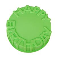 Silikoninė torto forma Festivalio torto kepimo skarda Mousse forma 3D PASIDARYK PATS Apskrita Su Gimtadieniu Rankų darbo Virtuvės kepimo įrankiai Priedas žalia