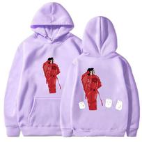 Hip Hop Hoodie Rihanna Double-sided Printing Gothic Fleece Sweatshirts With Pocket Harajuku Clothing Retro Pullovers XXXL black