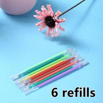 Neutralios spalvos rašiklio įvorė piešimui 0,5 mm paryškintuvas mokyklos ir biuro reikmenims 6 Refill įvairiaspalvis