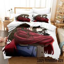 3D Kawai The Masterful Cat Is Depressed Again Today Bedding Set Cartoon Anime three-piece set Adult Kid Bedroom Duvet cover Sets EU Single 135x200cm black