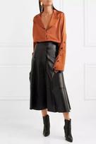 Black Womens 100% Real Lambskin Leather Skirt Club Party Stylish Handmade Casual S juoda