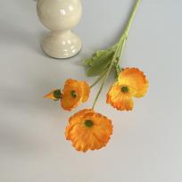 Artificial Poppy Flowers Bouquet Silk Fake Flowers For Home Decor Garden Marriage Party Wedding Decoration DIY Vase Accessories oranžinė