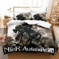 Game NieR Automata YoRHa No.2 Type B 2B Bedding Set Boys Girls Twin Queen Size Duvet Cover Pillowcase Bed Kids Adult 70x133cm 2pcs