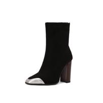 Krazing Pot Polyurethane Autumn Winter Shoes 47 Size 48 Size 49 Size 50 Chelsea Boots Round Toe Zipper Keep Warm Ankle Boots 34 juoda