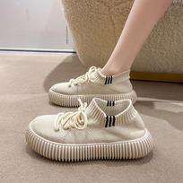 Woman Footwear Running Sports Shoes for Men Athletic Mesh Breathable High on Platform Sneakers Black Vulcanized Light New In 39 35 gray