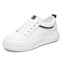 Trendy Sports Little White Shoes for Women 2024 New Breathable Casual Flat and Simple Board Shoes Zapatillas De Deporte Trafza 35 white