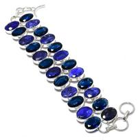 Safyras(Imituojamas), Topaz Ethnic 925 Sterling Sidabro apyrankė 7-8  U8T50
