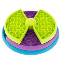 Pet Slow Feeder Bowl Food Choking Cat Dog Bowl Puzzle Feeders Non Slip Food Feeding Dishes Healthy Pets Spin Board Pet Supplies yellow