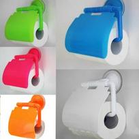 Toilet Paper Holder Suction Cup Tissue Roll Stand Bathroom Rack Random Color J19 ARI blue