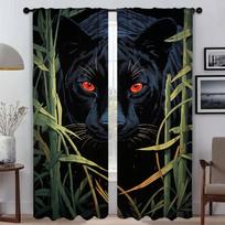 Halloween Decoration Leopards Blackout Curtain for Room 2 Panel Home Interior Curtains Tulle for Bedroom Shades Partition Living W50xH70cmx2pcs-CL