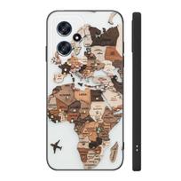 World Map Travel Black Silicone Phone Case For Xiaomi POCO X3 X4 NFC F3 F4 GT F5 M3 M4 M6 X5 X6 Pro 5G C55 C65 M5 POCO F3