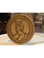 Deep relief 1881 American Beauty Flower Skull Coin Silver Dollar Micro Seal Collection brown