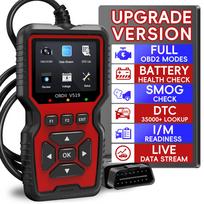 OBD2 Scanner Live Data Professional Mechanic OBDII Diagnostic Code Reader Tool for Check Engine Light raudona