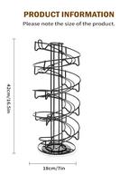 Leeseph Coffee Pod Holder for Counter Rotating K Cup Organizer for Coffee Shop Desktop Office and Kitchen Modern Spiral Design black