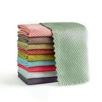 5pcs Fish Scales Design Rags Wiping Cleaning Cleaning Cloth Dust Towel Water Absorption Cloth 5pcs ADM 30x40x0.2cm