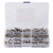 90pcs 1420UNC Stainless Steel Hex Socket Cap Head Bolts Hex Screw Assortment Kit