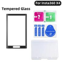For Insta360 X4 Dual Lens Guards Screen Protector Rotatable Detach Lens Cover Screen Protect Tempered Glass HD Action Camera