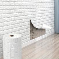 Modernus Namų Dekoravimas 3D PVC Sienų Lipdukai Popierius Plytų Akmens Tapetai PASIDARYK pats Kaimiškas Efektas Lipnūs Namų Dekoras white