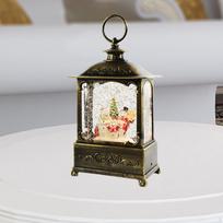 Christmas Music Box Crafts Lantern Reative Scene Light Table Centerpiece Desktop Figurine Christmas Snowman