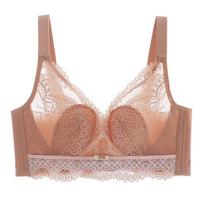 French Style Bra for Women Sexy Lace Lingerie Thin Anti Sagging Bra for Women 34/75B rožinė