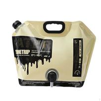 Camping Water Container Collapsible Storage Bag Outdoor Folding Carrier for chaki