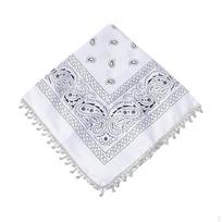 Bandana Šalikas Apvyniojimas Naujoviškas Servetėlė Daugiafunkcinis Galvos Apdangalas Madingi Kaubojaus Galvos Apvyniojimai balta