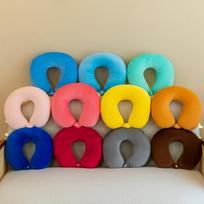 Cotton Neck Pillow Memory Foam Neck Protector U-shaped Pillow Office Lunch Break Sleeping Travel Pillow U-shaped Cervical Spine Pillow Neck Protector 30*30 blue