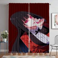 Shades Jabami Yumeko Blackout Curtain for Room 2 Panel Elegant Room Curtains Tulle for Bedroom Home Interior Curtains Partition W50xH70cmx2pcs-CL