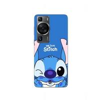 Coque Huawei P60 stitch cute ohana stitch bleu front bleu Maniacase mėlyna