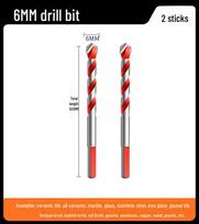 Green Forest 6mm Multi-Purpose Drill Bit for Tile, Concrete, Glass & Walls 6mm Lengthened Overlord Diamond 2 Pieces