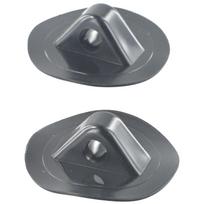 2 Pcs Inflatable Boat Safety Rope Buckle PVC Awning Buckle Anchor Rope Buckle 2X Black Grommets Durable Camping Accessories
