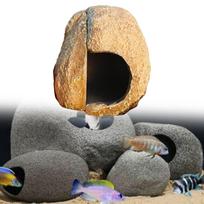 Aquarium Rock Cave Hideaway Multifunctional Creative Landscaping Craft Decor Fish Tank