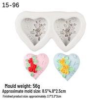 3D Rožės Silikoninė Forma Šokoladui, Muilui, Molio, Fondanto & Kepimui. 4#15-96 pilka spalva