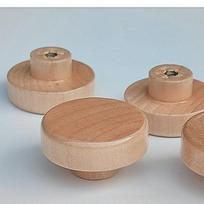 Medžio masyvo kaimiško stiliaus durų ir stalčiaus rankena su vienos skylės medine rankena Diameter 38mm Height 20mm