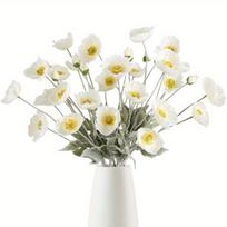 8 Pcs Fake Flowers Bulk Artificial Poppies Flower Silk Poppy Flowers Faux Flowers Poppy Plants for Home Decorations Floral Arrangement Wedding Bouquet balta