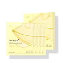 MEDICUBE Ciberžolės ir Kojinės Rūgšties Šviesinanti Gelinė Kaukė 28g*4 vnt. P000DZOA - Face Mask beige
